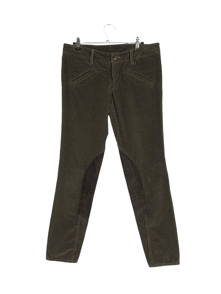 Prada Olive-Taupe Corduroy Equestrian Riding Pants - Size It 42 / Us 6